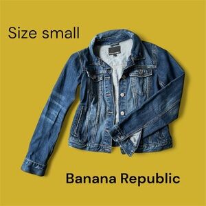 Banana Republic Womens Distressed Denim Jacket